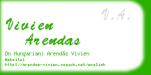 vivien arendas business card